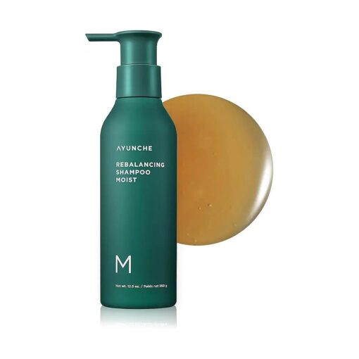 Rebalancing Shampoo Moist 11.8oz [ For Dry Scalp ] | Soft & Moisturizing Cleansing Shampoo | Strengthen and Protect Weakened Hair Roots | Korean Salon Brand