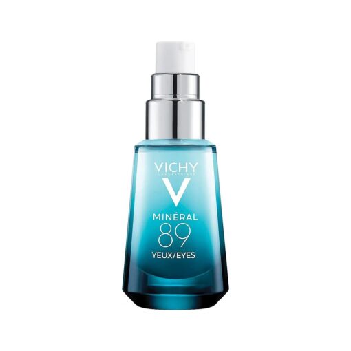 Vichy Mineral 89 Eyes Serum with Caffeine and Hyaluronic Acid | Moisturizing Under Eye Cream Gel to Smooth Fine Lines and Hydrate Eye Area | Suitable for Sensitive Skin & Fragrance Free | 0.5 Fl, Oz .