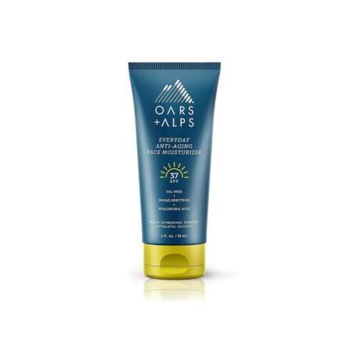 Oars + Alps SPF 37 Sunscreen and Everyday Anti Aging Face Moisturizer, Infused with Hyaluronic Acid, Vitamin E and Vitamin B5, Travel Size, 2 Fl Oz