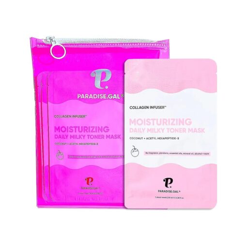 Moisturizing Face Masks ( 10-Pack ) Korean Skincare Infused with Collagen, Coconut, Acetyl Hexapeptide-8, Niacinamide & Ceramide - Hydrating Solution for Dry Skin