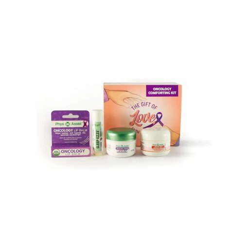 PhysAssist - Comfort kit for Chemo & Radio Patient The Gift of Love, Faith & Support, 2-1.5 oz face and body cream plus lip balm & roll-on