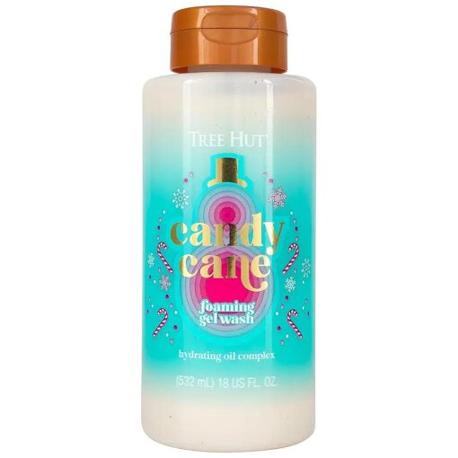 Tree Hut Candy Cane Nourishing & Moisturizing Foaming Gel Wash, 18 oz .