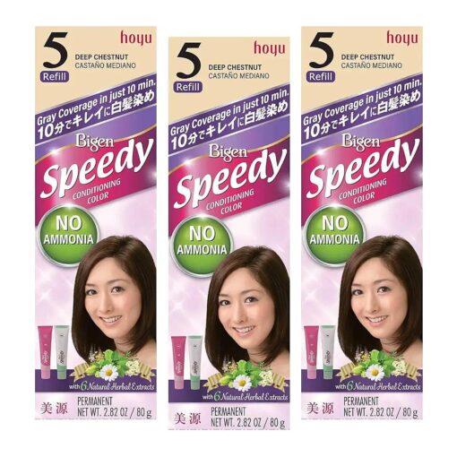 Bigen Speedy Hair Color Refill, No, 5 Deep Chestnut ( Pack Of 6 )