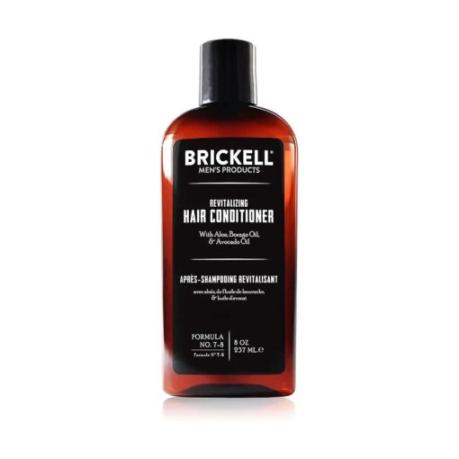 Brickell Men 's Revitalizing Hair Conditioner for Men, Natural and Organic Nourishing Hair Conditioner, Restores Shine and Moisture, 8 Ounce, Scented, New Formula