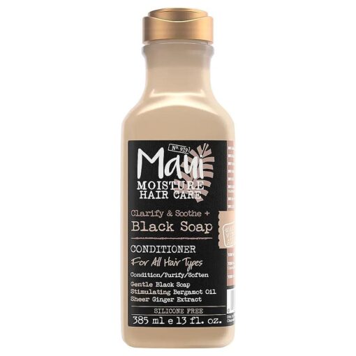 Maui Moisture Clarify & Soothe + Black Soap Conditioner, Hydrating, 13 fl oz