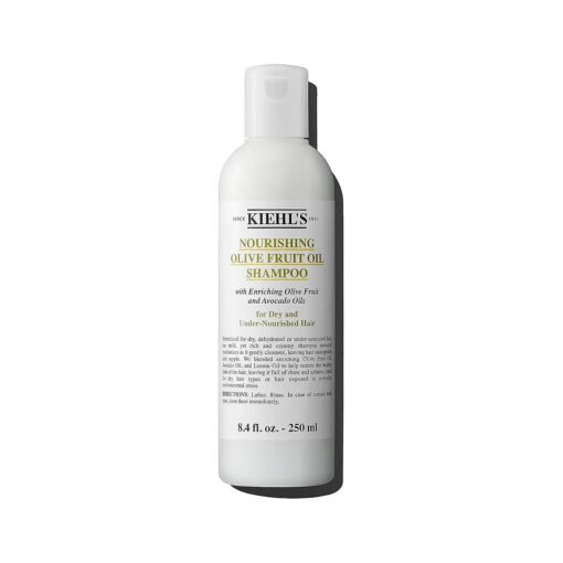 Kiehl 's Nourishing Olive Fruit Oil Shampoo, Moisturizing Hair Shampoo for Dry & Damaged Hair, Leaves Hair Soft and Shiny, Restores Shine, with Avocado Oil & Lemon Oil