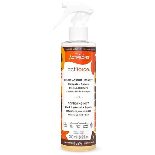 Actiforce Softening Mist - Detangles and Softens Hair Without Weighing It Down - Infused with Black Castor Oil and Sapote - Hydrate, Nourish, and Revitalize Your Hair with Ease - 250 ml .