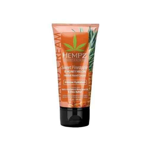 Hempz Daily Moisturizing Sweet Pineapple & Honey Melon Hand Cream for Dry, Cracked Hands ( 3 Oz ) - Non-Greasy Creme for Women or Men with Dry or Sensitive Skin