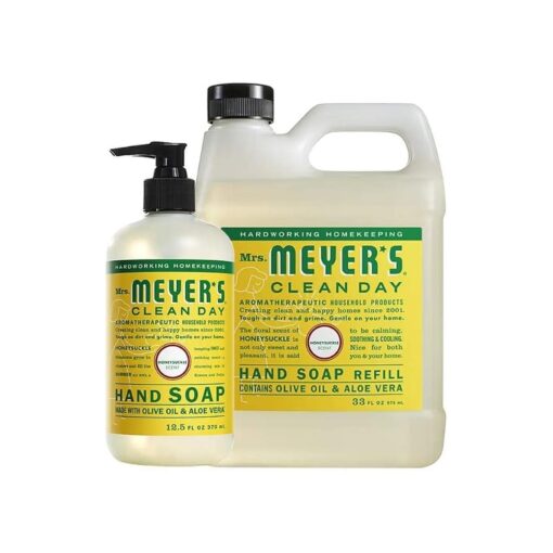 Mrs. Meyer 's Hand Soap Variety, 1 Honey Suckle Refill, 1 Honey Suckle Hand Soap, 1 CT