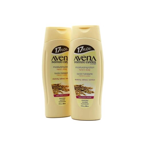 Avena Instituto Espanol Moisturizing Hand and Body Lotion, Helps Moisture Soften and Nourish your skin, 2-pack Of 17 FL Oz, 2 Bottles