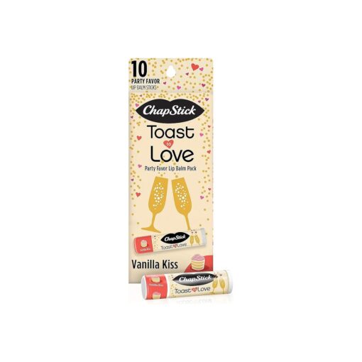 Chapstick Party Favor Lip Balm Gift Pack Toast to Love 10 Sticks 0.15 oz Each