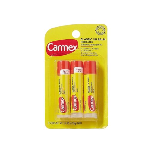 Carmex Lip Balm, Moisturizing, Original.15 Ounce, 3 ct. ( Four Packs of 3 )