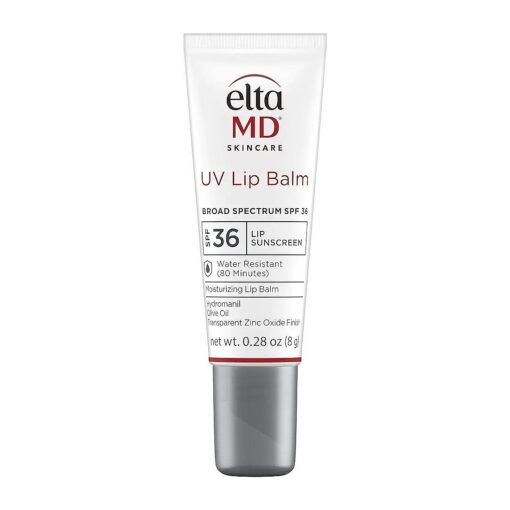 UV SPF Lip Balm Sunscreen, Sunscreen Lip Balm with SPF, Protects Dry Cracked Lips, Transparent Zinc Oxide Lip Sunscreen, 0.28 Tube