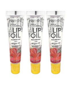 HerMINE Hydrating Lip Oil with Argan oil & Vitamin E Clear Long Lasting Nourishing Lip Oils Moisturizing Gel Multi-Packs Softening Clear Oil