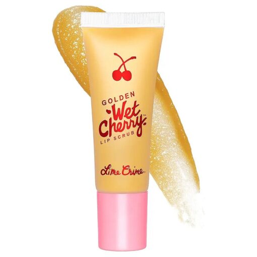 Lime Crime Golden Wet Cherry Lip Scrub - Moisturizing and Hydrating Ingredients Gently Exfoliates & Buffs Away Dead Skin - Coconut Oil & Vitamin E Helps Repair Dry, Chapped and Cracked Lips - Vegan