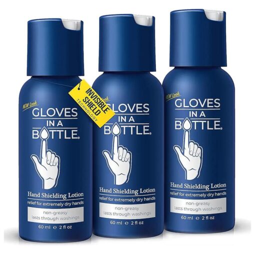 Gloves in a Bottle Shielding Lotion for Dry Itchy Skin 2 ounce, Pack of 3