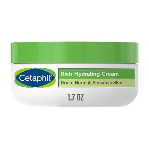 Cetaphil Rich Hydrating Night Cream For Face, With Hyaluronic Acid, 1.7 oz, Moisturizing Cream For Dry To Very Dry Skin, No Added Fragrance, ( Packaging May Vary )