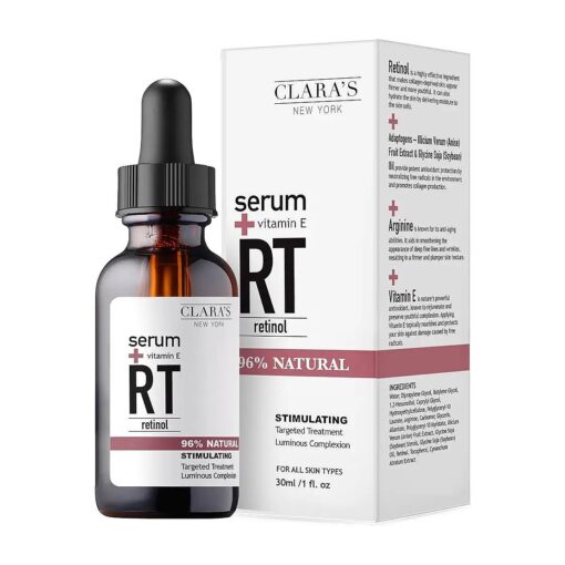 Stimulating Rejuvenating Retinol Facial Serum with Vitamin E for Anti-aging, Reducing Wrinkles & Fine Lines, 30ml /1Fl oz - Made In USA