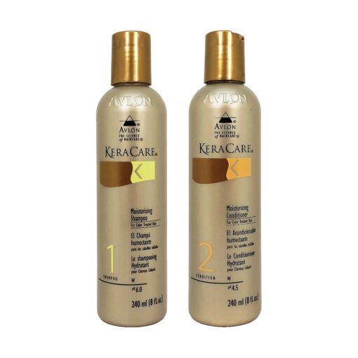 Avlon KeraCare Moisturizing Shampoo for Color Treated Hair 8 oz & Avlon KeraCare Moisturizing Conditioner for Color Treated Hair 8 oz Set