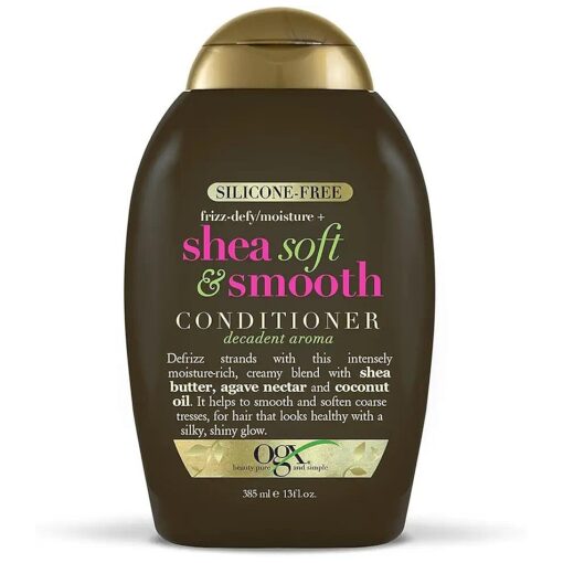 OGX Frizz-Defy/Moisture + Shea Soft & Smooth Conditioner, 13 Ounce