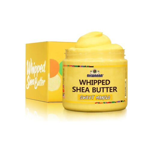 AKWAABA Whipped Shea Butter ( Sweet Mango ) | 12 oz | Nourishing, Moisturizing & Hydrating | For All Skin Types