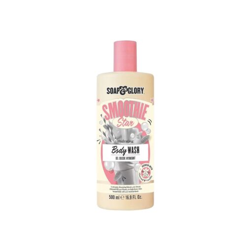 Soap & Glory Smoothie Star Moisturizing Shower Gel - Hydrating & Revitalizing Honey Milk Body Wash - Almond Scented Gentle Body Wash & Shower Soap ( 500ml )