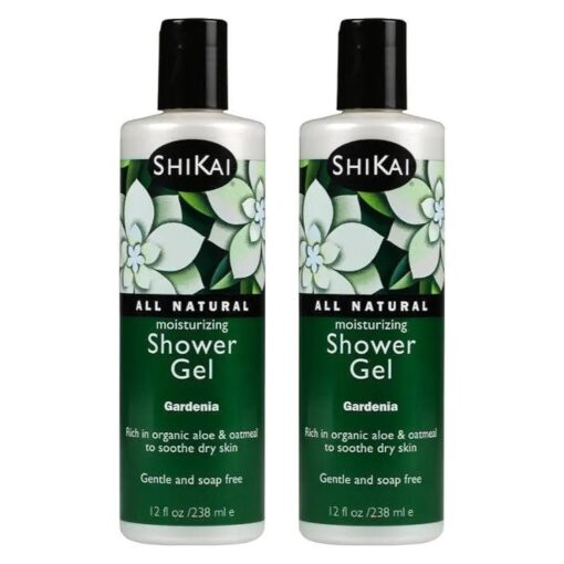 Daily Moisturizing Shower Gel ( Gardenia, 12oz, Pack of 2 ) | Gentle Formula | Aloe Vera & Oatmeal for Soft, Healthy Skin | Dry Skin Relief