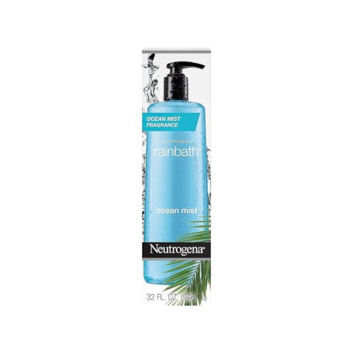 Neutrogena Rainbath Replenishing and Cleansing Shower and Bath Gel, Moisturizing Daily Body Wash Cleanser and Shaving Gel with Clean Rinsing Lather, Ocean Mist Scent, 32 fl, oz