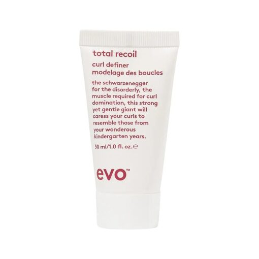 EVO Total Recoil Curl Definer - Strong Hold Defining Moisturizing Cream - Enhances Natural Curl Pattern & Reduces Frizz - Humidity Control