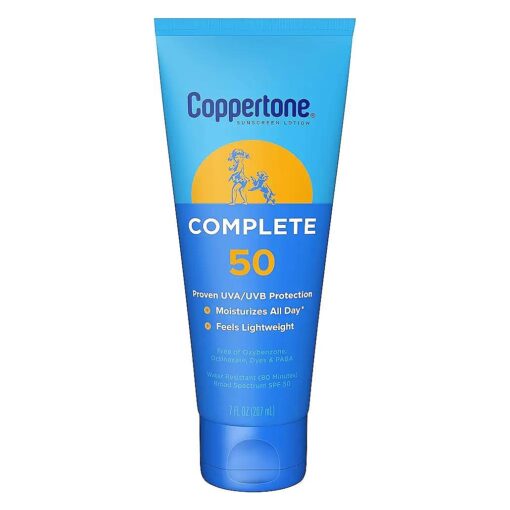 COMPLETE SPF 50 Sunscreen Lotion, Lightweight, Moisturizing Sunscreen, Water Resistant Body Sunscreen SPF 50, 7 Fl Oz Tube