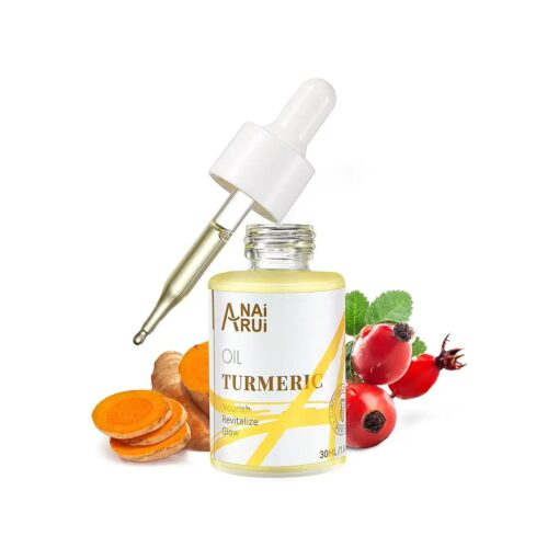 ANAI RUI Turmeric Face Oil, Facial Oils & Serum with Turmeric, Turmeric Skincare Oil for Dry Skin, Wrinkles, Acne, Evens Tone, Moisturizing Face Oil 1.06OZ