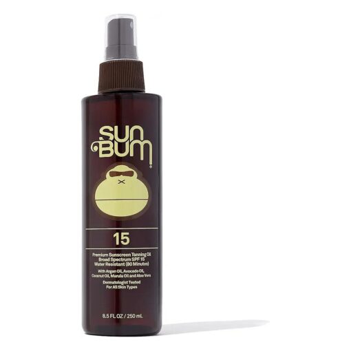 Sun Bum SPF 15 Moisturizing Tanning Oil | Vegan and Hawaii 104 Reef Act Compliant ( Octinoxate & Oxybenzone Free ) Broad Spectrum Moisturizing UVA/UVB Sunscreen Tanning Oil | 8.5 oz