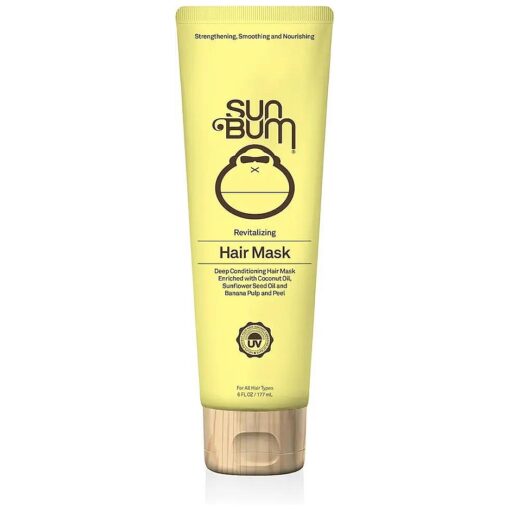 Sun Bum Revitalizing Deep Conditioning Hair Mask | Vegan and Cruelty Free Moisturizing and Restoring Hair Treatment for Damaged Hair | 6 oz