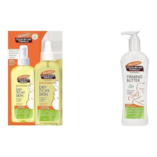 Palmer 's Cocoa Butter Soothing Oil, 5.1oz & Firming Butter Body Lotion, 10.6oz