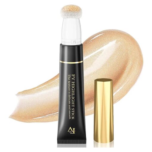 FV Liquid Highlighter Makeup, Lightweight & Shimmer Finish Highlighter Beauty Wand with Buildable Formula, Multiuse Face Highlighter Stick for Glowing Skin, Vegan & Cruelty-free, 02 Moonlight