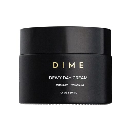 DIME Beauty Dewy Day Cream, Morning Face Moisturizer with Rosehip Oil and Snow Mushroom, 1.7 oz / 50 ml