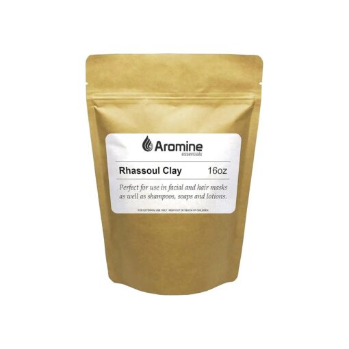 Aromine Rhassoul Clay Powder 16oz Moroccan Ghassoul Clay Mask, Nourishing, Unisex, Skin Treatment Mask