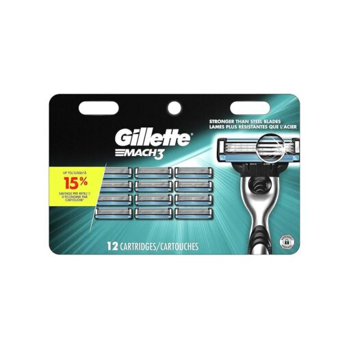 Gillette Mach 3 Razor Refils 12 pack