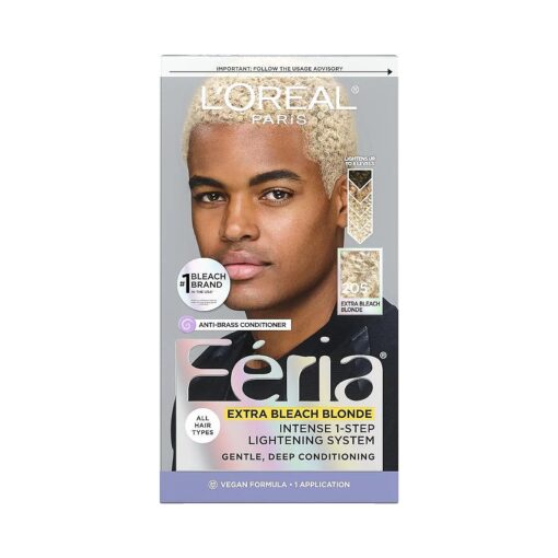 L'Oreal Paris Feria Multi-Faceted Shimmering Permanent Hair Color, 205 Bleach Blonding ( Extra Bleach Blonde ), Pack of 1, Hair Dye