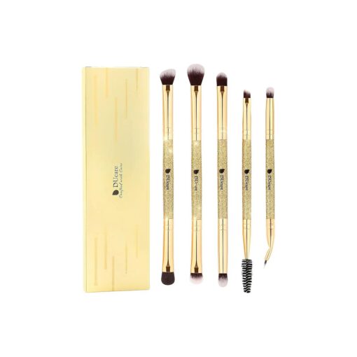 DUcare Eyeshadow Brushes Set Duo End Eye Makeup Brushes Professional Eyeshadow Brush set 5Pcs Travel Concealer Eyebrow Eyelash Eye Liners Blending