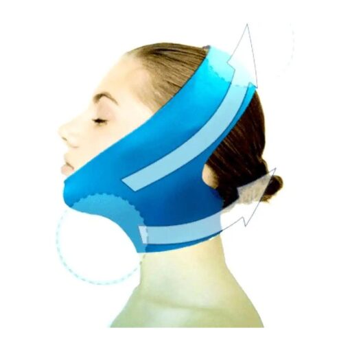 New Version Beauty V-Line Face Chin Neck Facial Skin Lift Up Belt Mask - Blue by Dexac