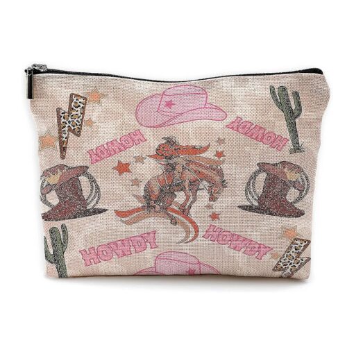 Western Makeup Bag, Hot Pink Makeup Bag, Make Up Bag, Teen Girls Gift, Cowgirl Gifts Western Gifts, Horse Rider Gifts