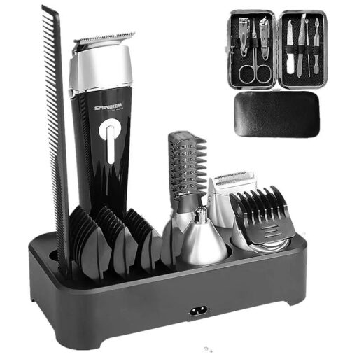 5 in 1 Multi-functional Waterproof Man 's Grooming Kit Hair Clippers Beard Trimmer Kit Body Groomer Kit of Mustache Trimmer Nose Hair Trimmer Precision Trimmer