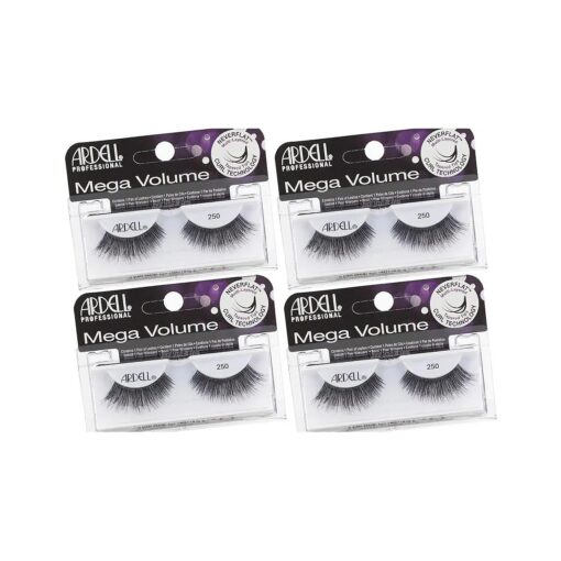 Ardell Mega Volume Lash 250 Multi-Layered False Lashes with Curl Technology, 4 pairs