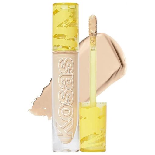 Kosas Revealer Concealer - Medium Coverage Makeup with Hyaluronic Acid, Conceals Dark Circles Under Eyes, Dark Spots and Blemishes + Brightens, Hydrates, Long-Lasting & Vegan, ( Tone 04 N )