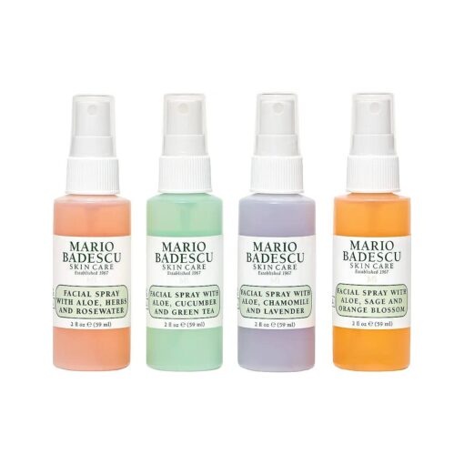 Mario Badescu Facial Spray Collection with Rose Water, Cucumber, Lavender and Orange Blossom, Multi-Purpose Cooling and Hydrating Face Mist for All Skin Types, Dewy Finish