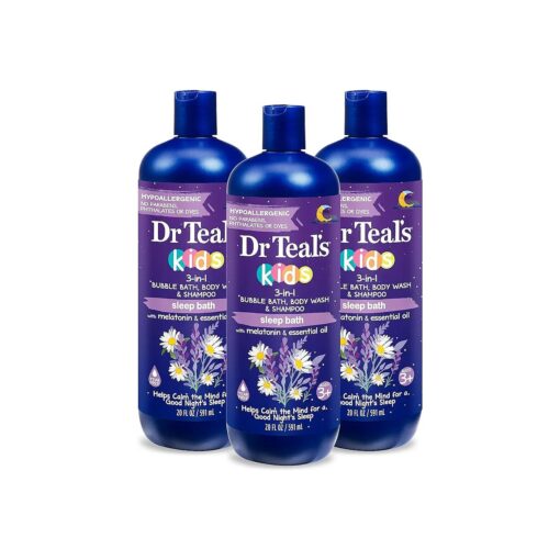 Kids 3-in-1 Sleep Bath : Bubble Bath, Body Wash & Shampoo with Melatonin & Essential Oil, 20 fl oz ( Pack of 3 )