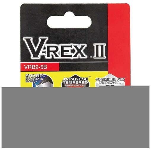 Tajima VRB2-5B V-REX II Premium Tempered Steel Utility Knife Blades, 5-Pack