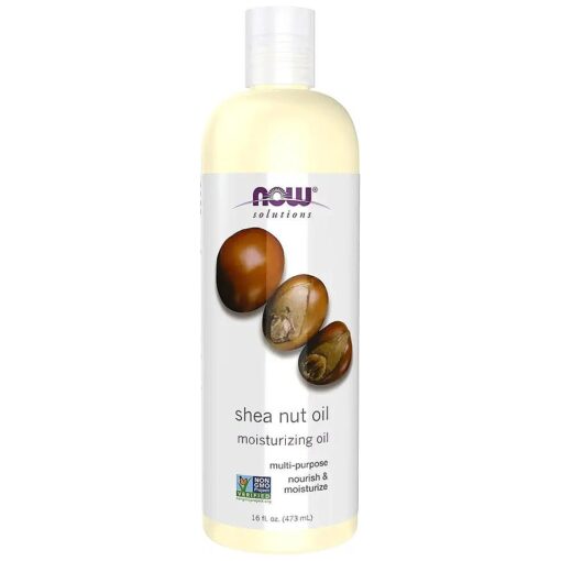 NOW Solutions, Shea Nut Oil, Multi-Purpose Intense Moisturizing Oil for Skin, Scalp and Hair, 16-Ounce