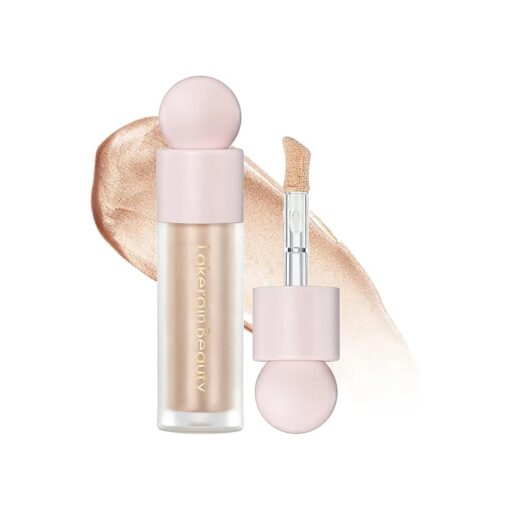 Liquid Highlighter Stick, Multi-Use Contour Highlighter Stick Makeup for Face & Body, Moisturizing Waterproof Light Liquid Luminizer with Cushion Applicator, Natural Looking Face Highlighter Makeup ( # 02 Starlight )